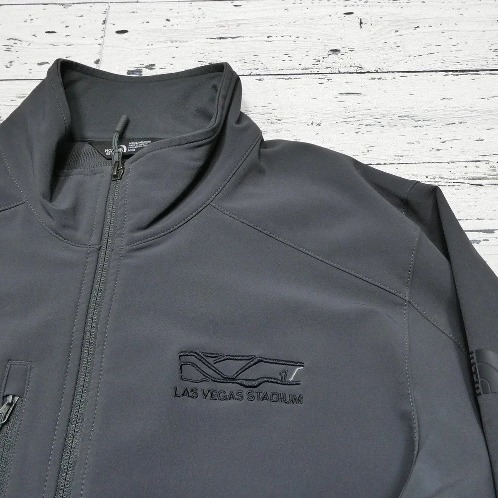 The North Face Jacket Mens Medium Gray WindWall Softshell Las Vegas Stadium